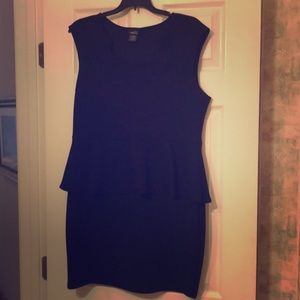 Black peplum dress